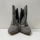 White House Black Market Women Kelsea Sparkle Silver Textile Zip Boot Size 8 — photo 2