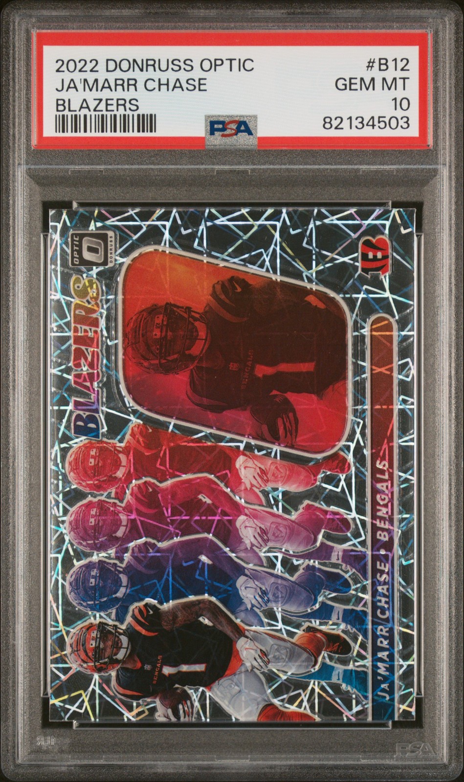 2022 PANINI DONRUSS OPTIC BLAZERS #B12 JA'MARR CHASE PSA 10