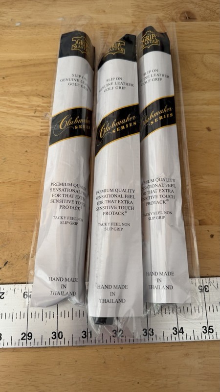 Roo Leather Golf Grips. New In Package. (3) Total