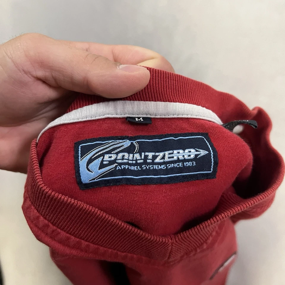 Camiseta De Colección Y2K Point Zero Para Hombre Talla Mediana Cuello en V Roja Surf Skate Grunge Punk Foto 3 de 4