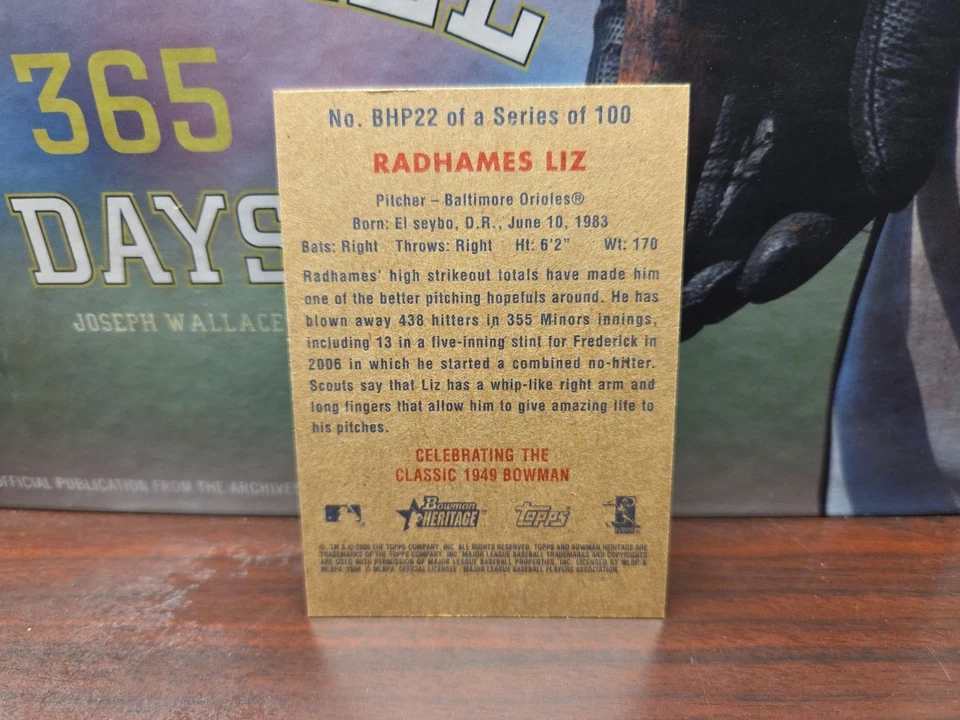 2006 Bowman Heritage - Prospects Radhames Liz #BHP22 (RC) Orioles  - Image 2 of 2