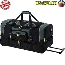 Jumbo 36 Inch Rolling Duffel Bag Telescopic Handle Blade Wheels Travel Bag New