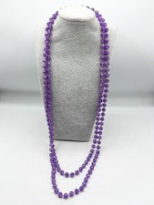 Vintage purple plastic beaded necklace