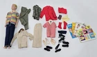 X-67 VINTAGE 1960'S MATTEL BARBIE BLONDE KEN WITH CLOTHING & ACCESSORIES