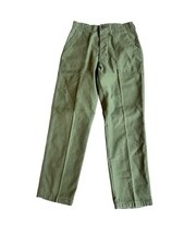 Vintage 60s OG-107 Type 1 Military Pants Size 27x28 Green Sateen Trouser