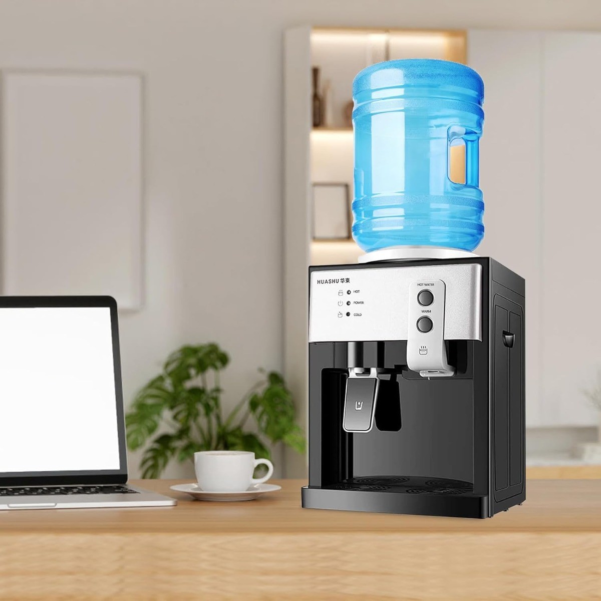 Top-loading water dispenser, 5-gallon capacity, hot and cold