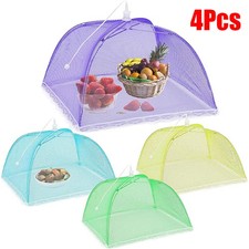 4x 17 inches Food Cover Pop Up Mesh Net Dome Bug Fly Insect Cake BBQ Collapsible