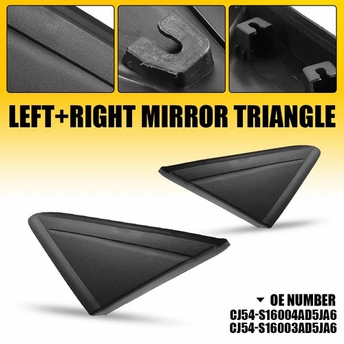 Pair Side Rearview Mirror Triangle Molding Cover Trim For Ford Escape 2013-2019