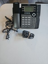 RCA VISYS 25423RE1A Corded Phone - Black/Silver Phone Cord Is Stretched Slightly