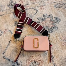 Marc Jacobs The Snapshot Bag Camera Crossbody Pink Stripe