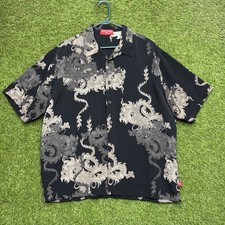 Vintage Jnco Shirt Mens XL Tribal Dragon Print Button Up Lightweight AOP y2k