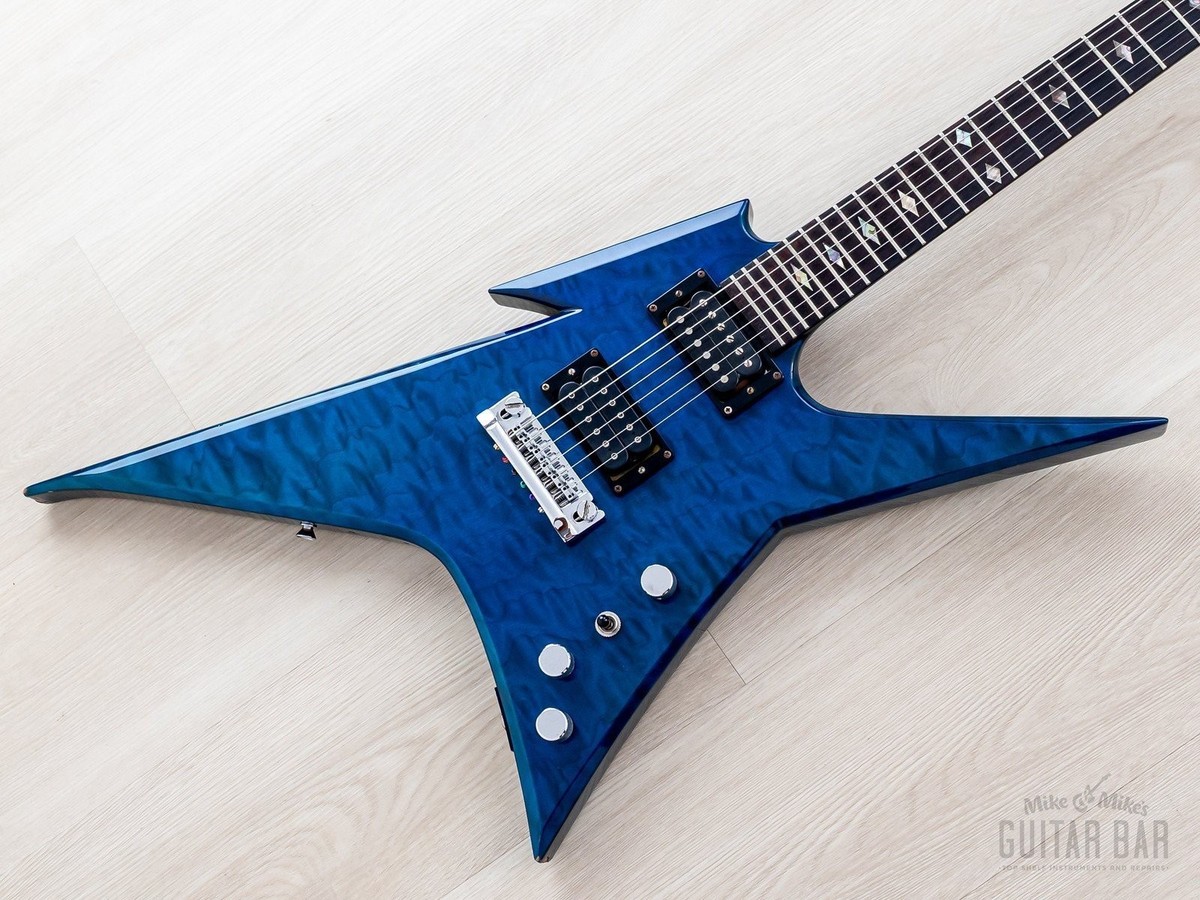 2002 B.C. Rich USA Ironbird Neck Through Quilt Top Transparent