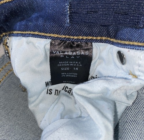 Valabasas Vplay Boys Blue Jeans Pants Size 14 embroidered - Picture 7 of 12