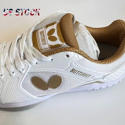 Lezoline Rifones Table Tennis Shoes White Gold US 8.5 EUR 41 Professional Indoor