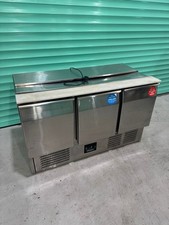 Saladett Preperation Counter GS365 Plus Stainless Steel 3-Door Fridge