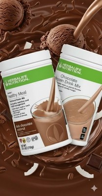 Herbalife Chocolate Protein Drink Mix + Dark Chocolate Coconut Formula 1 Set