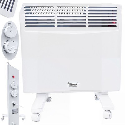 Konvektor Heizung 1750W Elektro Heizgerät Wandheizung Standheizer Rollen 2Stufen