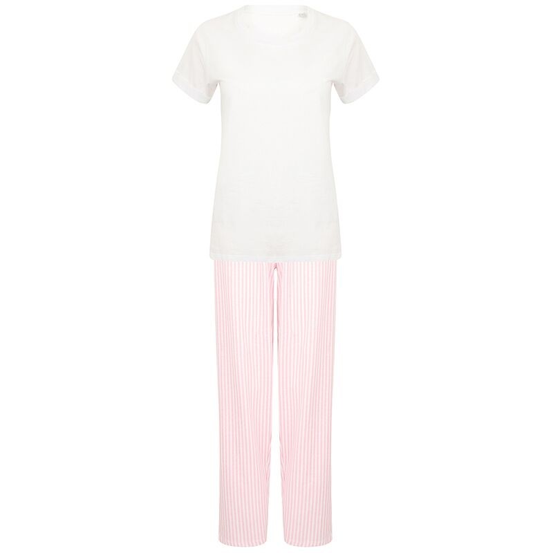 Towel City - Conjunto de pijama de pantalón largo y camiseta de manga corta par