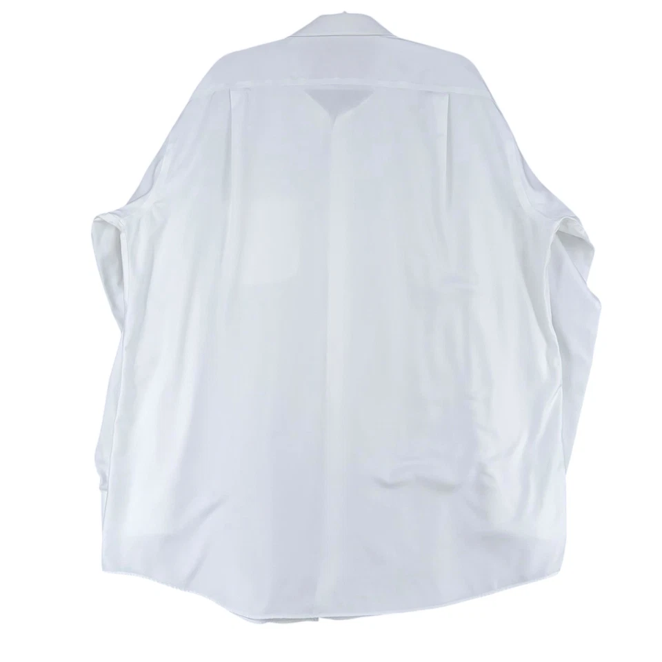 Pronto Uomo Mens White Non Iron Classic Fit Dress Shirt Tall Size 18 36 37 - Image 2 of 4