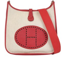 Hermès Evelyne GM Crossbody Leather Red