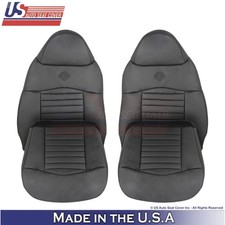 Fundas de repuesto delanteras negras para Ford F-150 Harley-Davidson de cuero sintético 2000