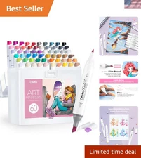 Professional Alcohol Markers: 60 Vibrant Colors with Refillable Ink & Carry Case