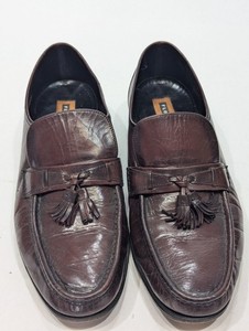 Vintage Florsheim Leather Pisa Moc Toe Tassel Crocodile Print Loafers Size 10.5B Florsheim Loafers - Etsy main image 4