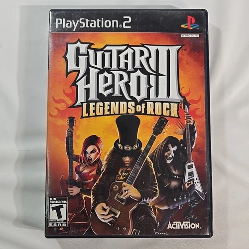 Guitar Hero 3 Legends of Rock (Sony PlayStation 2, 2007) PS2 CIB Complete Tested