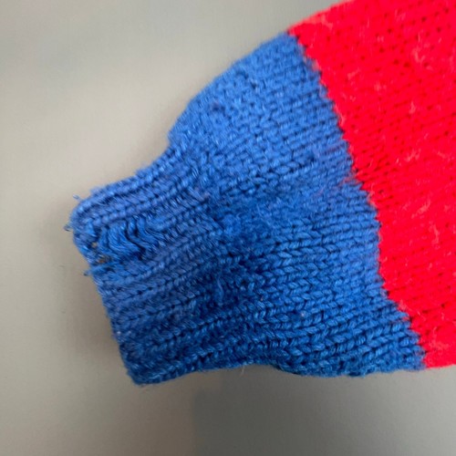 Handmade Dragon Knit Sweater Kids Size M-L | Bold Stripes Colorful Graphic - Picture 7 of 7