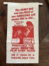 Vintage Vomit Bag Movie Promo Shock Horror Authentic Trash Cinema 1970s Item NEW