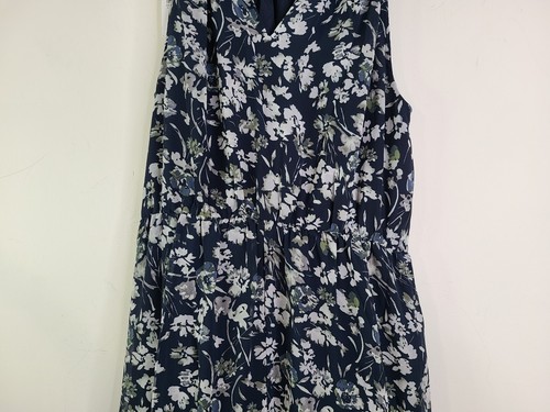 Maxi Vestido Floral Loft Para Mujer Azul Marino Oscuro Y Blanco Con Cuello Halter Talla XS NUEVO CON ETIQUETAS - Imagen 3 de 12