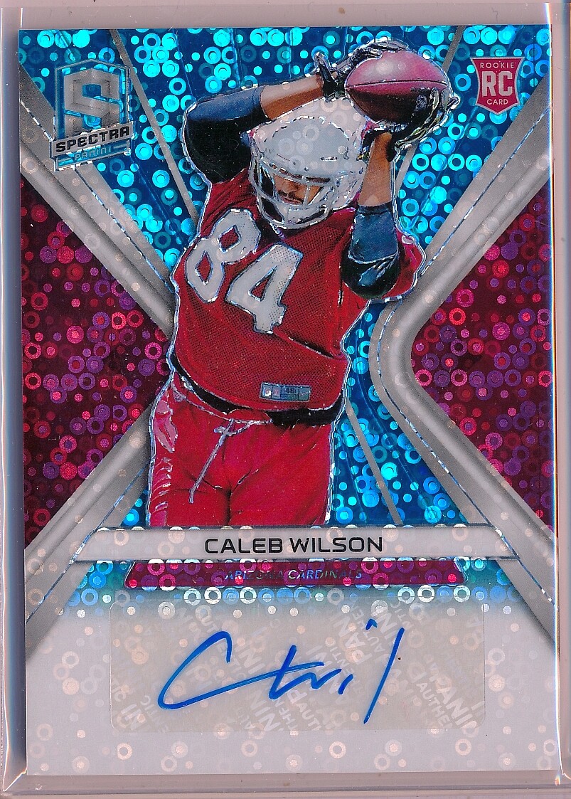 2019 Panini Spectra - Rookie Autographs Caleb Wilson #RA-CW Neon Blue ...