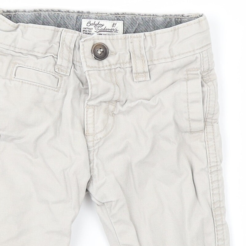 Zara Boys Green Cotton Blend Straight Jeans Size 3-6 Months image 8