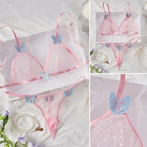 Para mujeres Sexy Lencería Encaje Babydoll Sujetador Tanga Set Prendas para dormir Ropa interior Ropa de noche - Imagen 26 de 30