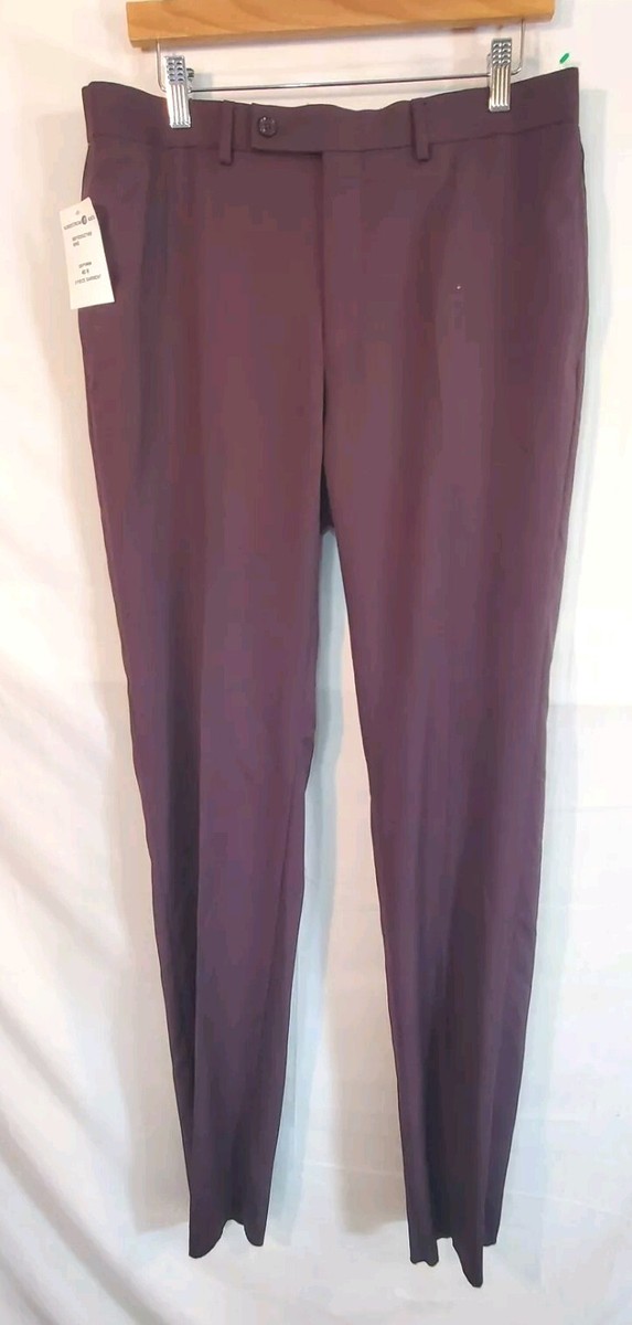 burgundy dress pants womens Women Burgundy Double Breasted 2 Piece Suit, Formal Suit For Office, event and special occasion 44 / 36 main image 1