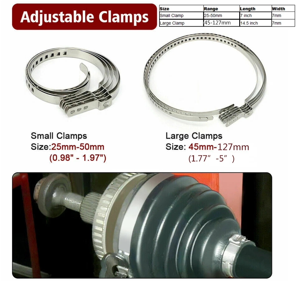For Auto/ATV CV Joint Axle Boot Clamp Pliers Tool with 10 Crimp Bands Replace US - Image 3 of 4