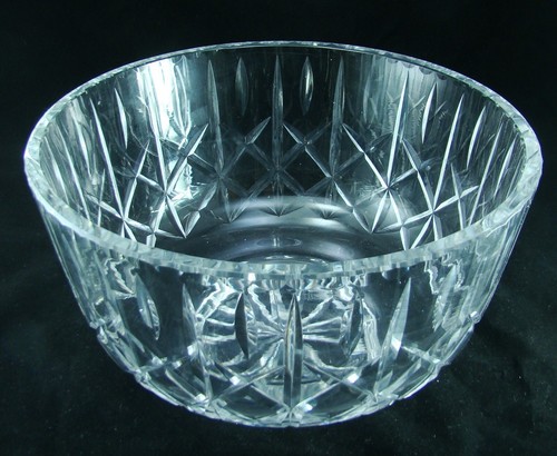Royal Brierly Crystal ASCOT Salad Serving Bowl 9 3/4" x 5 1/2" - Picture 2 of 8
