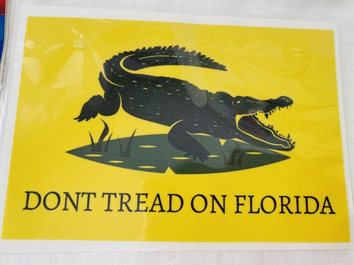 AUFKLEBER EMS - "TRITT NICHT AUF FLORIDA" Alligator Vinyl AUFKLEBER Autoaufkleber 6"X4" - Bild 4 von 6