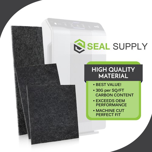 4|8 Pack Premium Carbon Prefilter B FLT4825 Precut for GermGuardian AC4800 Line - Picture 4 of 5