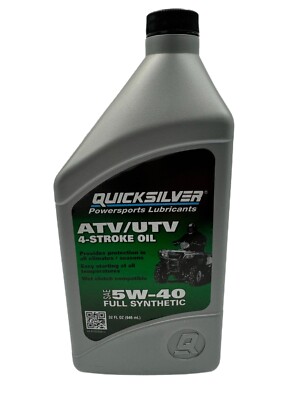 Quicksilver ATV/UTV 4 Stroke Oil 5W-40 Full Synthetic  92-8M0058914