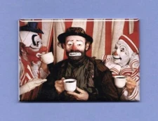 EMMETT KELLY *2X3 FRIDGE MAGNET* WEARY WILLIE HOBO CLOWN CIRCUS SAD ACTOR CRYING
