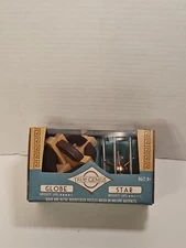 True Genius Wood and Metal Brainteaser Puzzles- Globe and Star GREEK SERIES