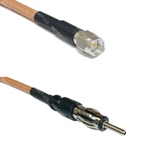 RG400 SMA MALE to AM/FM MALE RF Cable FAST-SHIP LOT