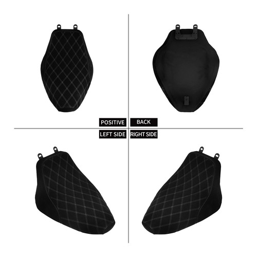 Driver Solo Seat White Stitching For Harley Heritage Softail Deluxe FLSTN 06-17 - Picture 7 of 17