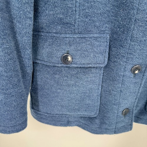 LL Bean Fleece Jacket Womens Medium Petite Blue Polyester Lined Pockets - Picture 4 of 8