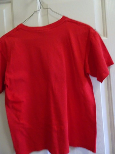 RED SOX RED T-SHIRT CHILD SIZE 8 (YOUTH LARGE)-S. SLEEVE-COTTON-WHITE GRAPHICS-E - Picture 3 of 5