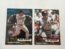 (2) 1998 FLEER DUGOUT AXCESS-JIM EDMONDS #49 & JASON DICKSON #51 BASEBALL CARDS