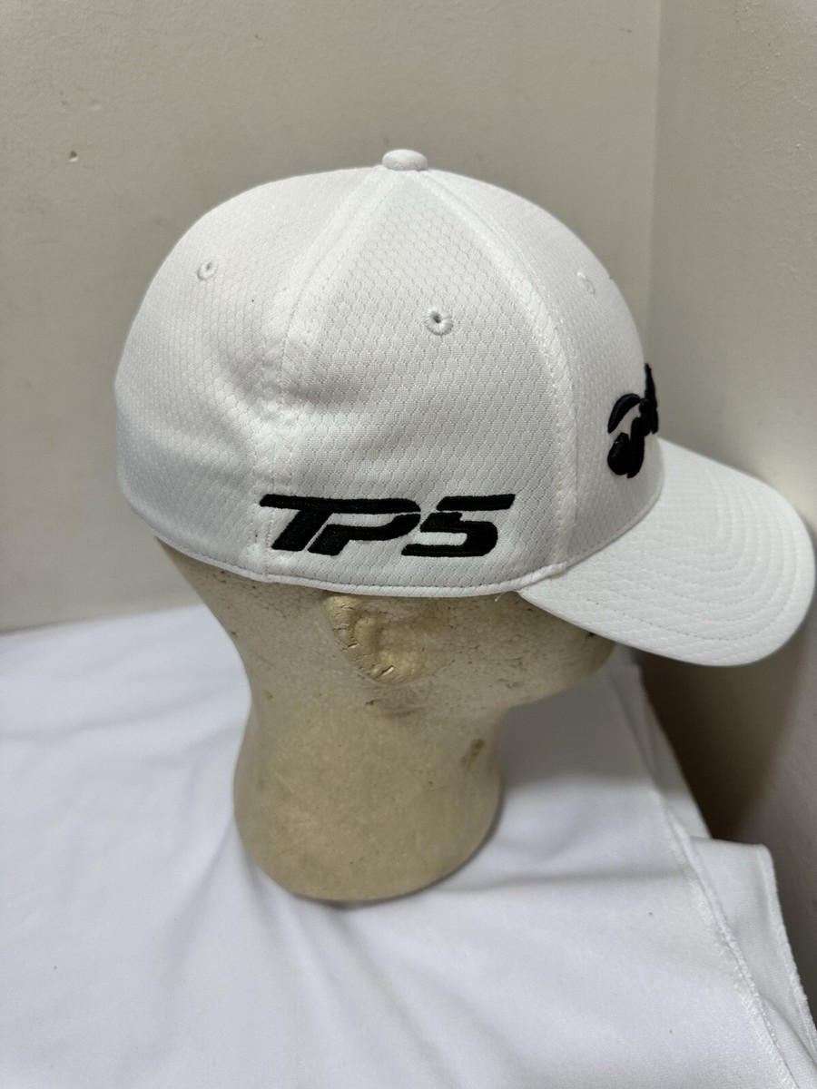 TaylorMade Golf 2020 Tour Cage SIM TP5 Fitted Cap Hat - WHITE FLEX