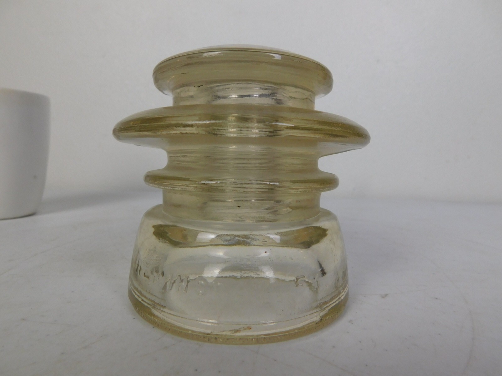 Antique Lot 9 Electric Glass Insulator Cap Blue Green Clear 30' Types