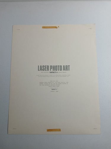 Space Shuttle und Mond Laser Foto Impact 1980 Druck Nr 1303 - Bild 5 von 5